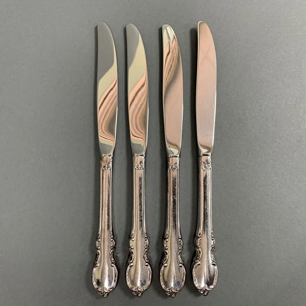 4 Rogers Bros 1847 Reflection International Silver Silverplate Flatware Knives